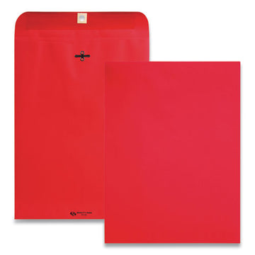 Quality Park™ Clasp Envelope, #90, Square Flap, Clasp-gummed Closure, 9 X 12, Red, 10-pack freeshipping - TVN Wholesale